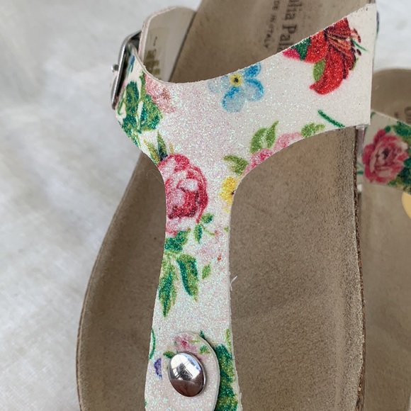 Giulia Palai Floral Glitter Sparkly Thong Sandals - Picture 7 of 10